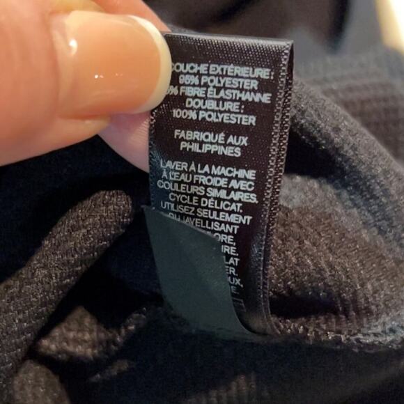 Express Black High Neck Keyhole Midi Dress with Front Slit Size 6 - Picture 9 of 16